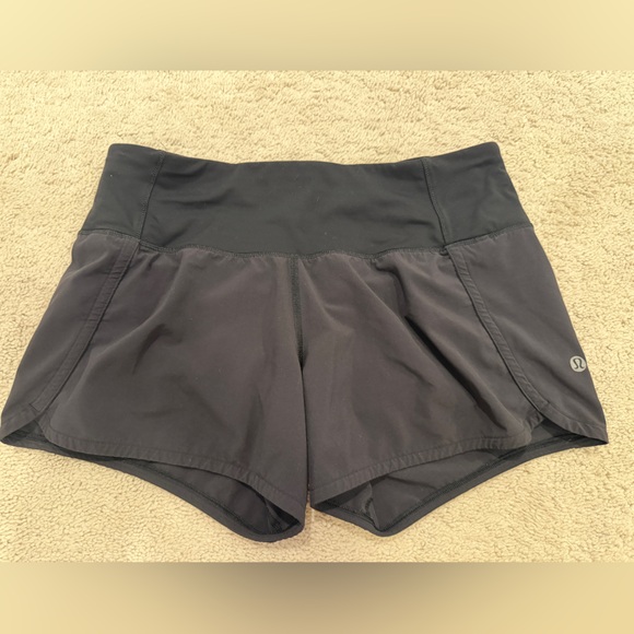 lululemon Speed up Black Athletic Shorts. Size 4, 4 inch inseam - Picture 4 of 5